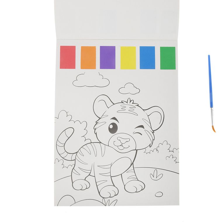 Smiki, magiczna kolorowanka wodna z pędzelkiem, zwierzęta