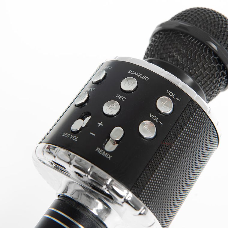 Smiki, mikrofon bluetooth z głośnikiem, czarny