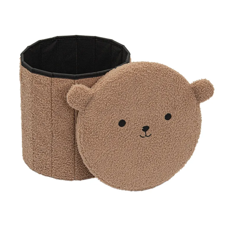 Smiki, Miś, pufa do przechowywania, pluszowa, brązowa