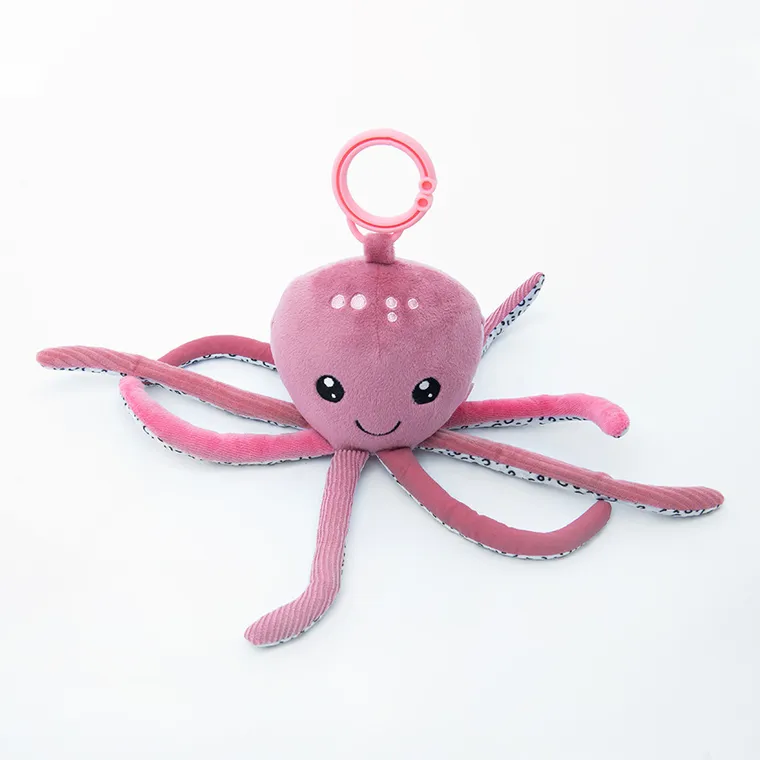 Smiki, Ośmiornica, maskotka z zawieszką, różowa, 24 cm
