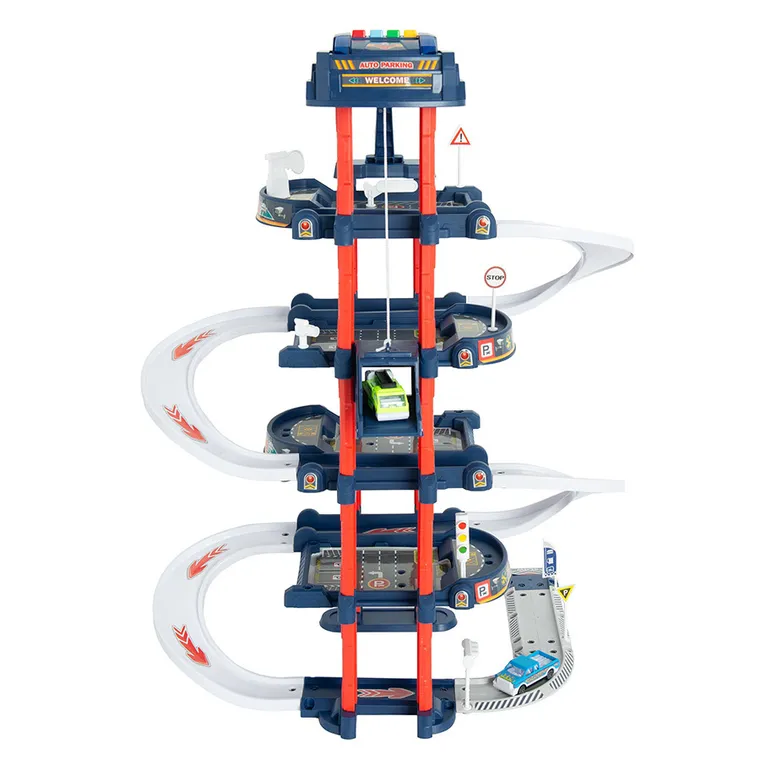 Smiki, parking elektryczny z pojazdami, 77 elementów
