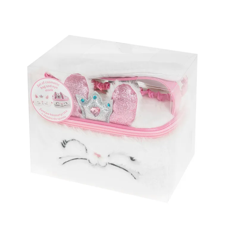 Smiki, pluszowa kosmetyczka z opaską na oczy