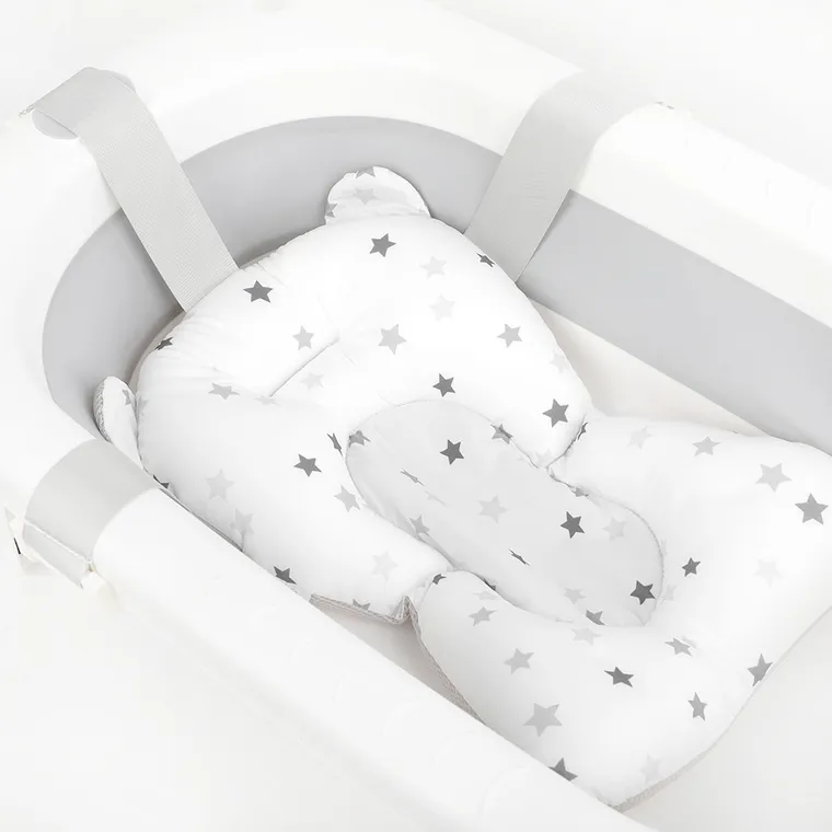 Smiki, poduszka do wanienki, biała, gwiazdki