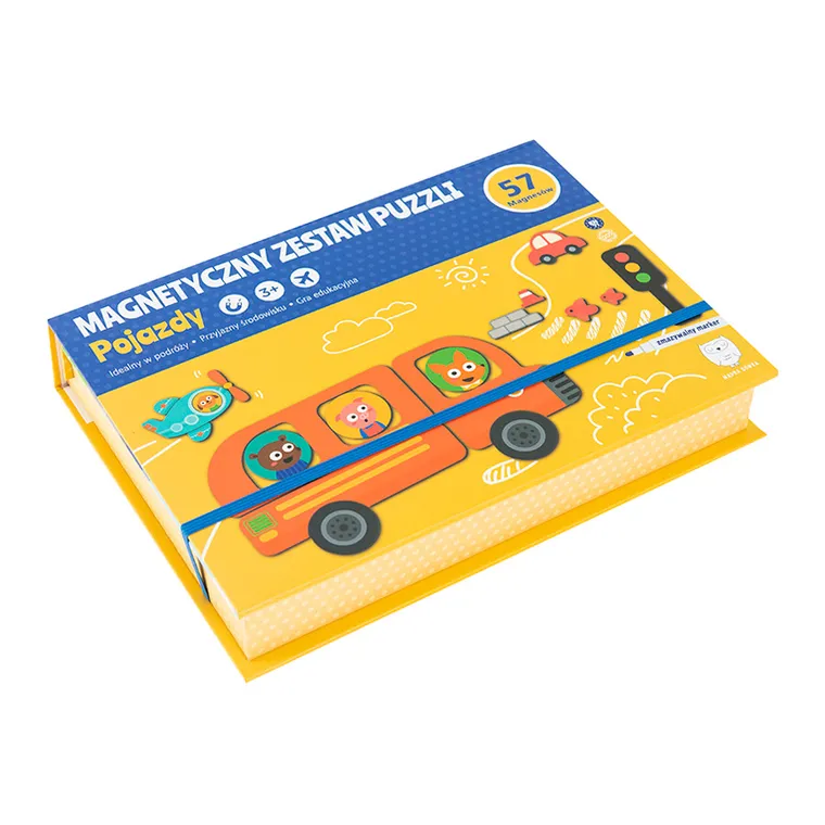 Smiki, Pojazdy, magnetyczny zestaw puzzli, 57 magnesów