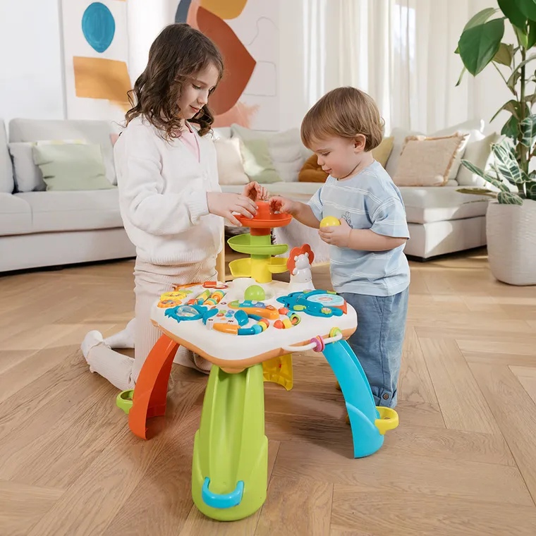 Smiki, stolik edukacyjny z kulodromem, interaktywny, 18m+