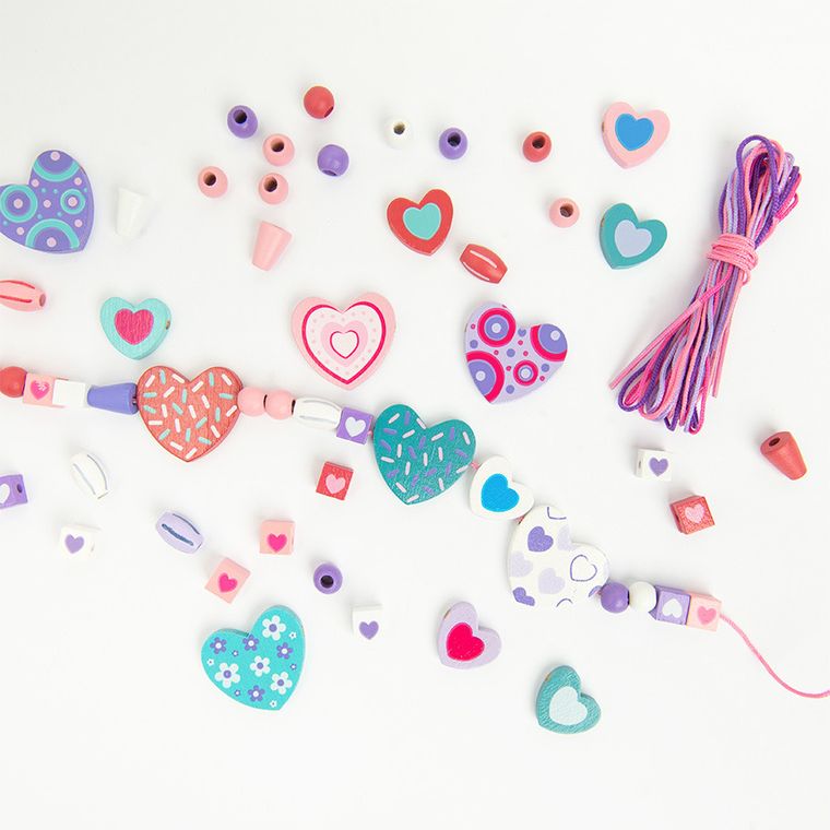 Smiki, Stylo, drewniane koraliki do tworzenia biżuterii, zestaw kreatywny