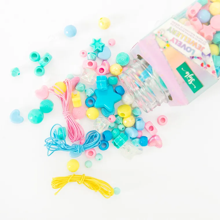 Smiki, Stylo, koraliki, zestaw do robienia bransoletek, 50 elementów