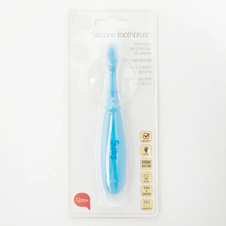Smiki, szczoteczka do zębów, niebieska, 12m+