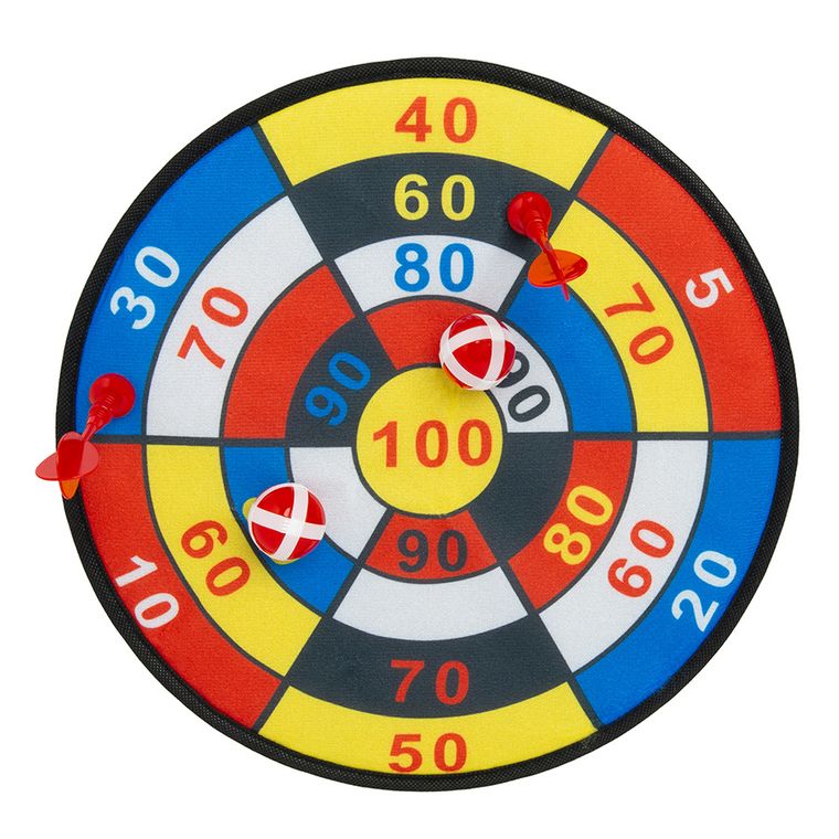 Smiki, tarcza z rzutkami, gra zręcznościowa