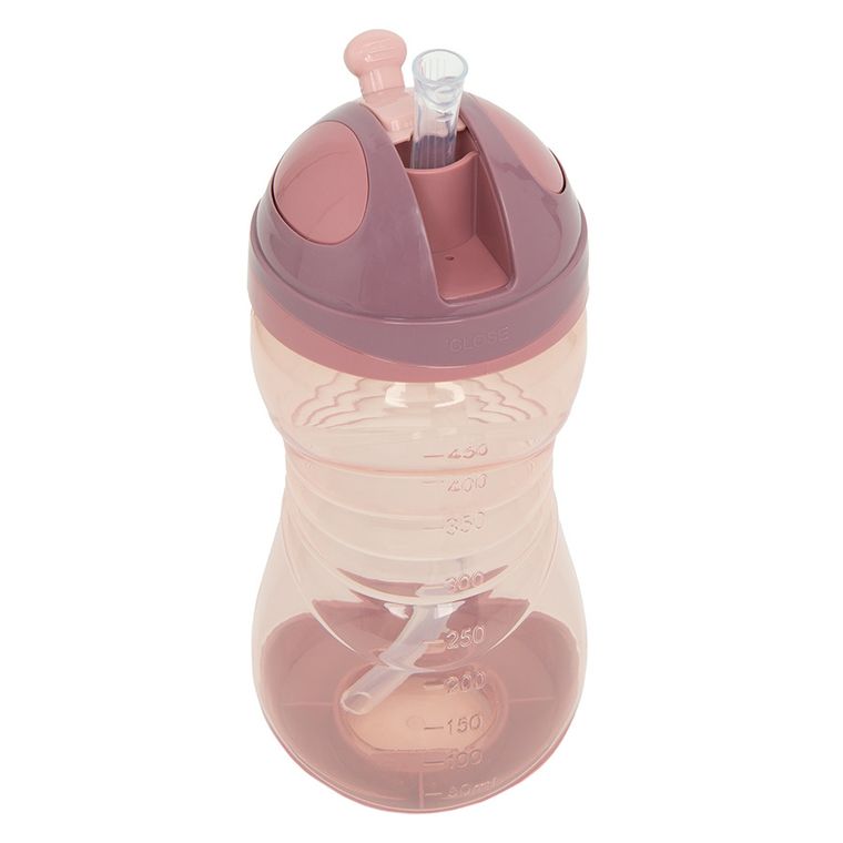 Smiki, Very Bunny, bidon ze słomką, 450 ml, różowy