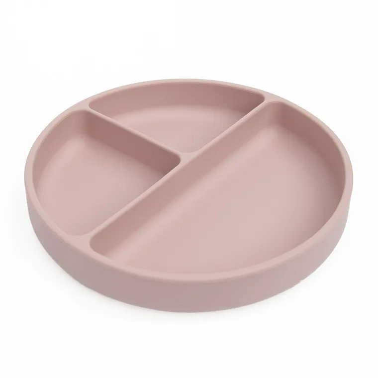Smiki, Very Bunny, dzielony talerz silikonowy, różowy