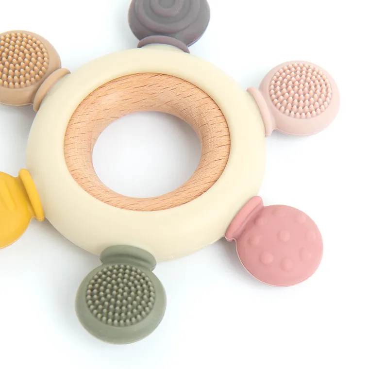 Smiki, Very Bunny, gryzak drewniano-silikonowy, zabawka niemowlęca