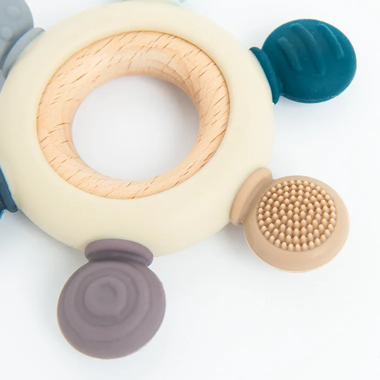 Smiki, Very Bunny, gryzak drewniano-silikonowy, zabawka niemowlęca