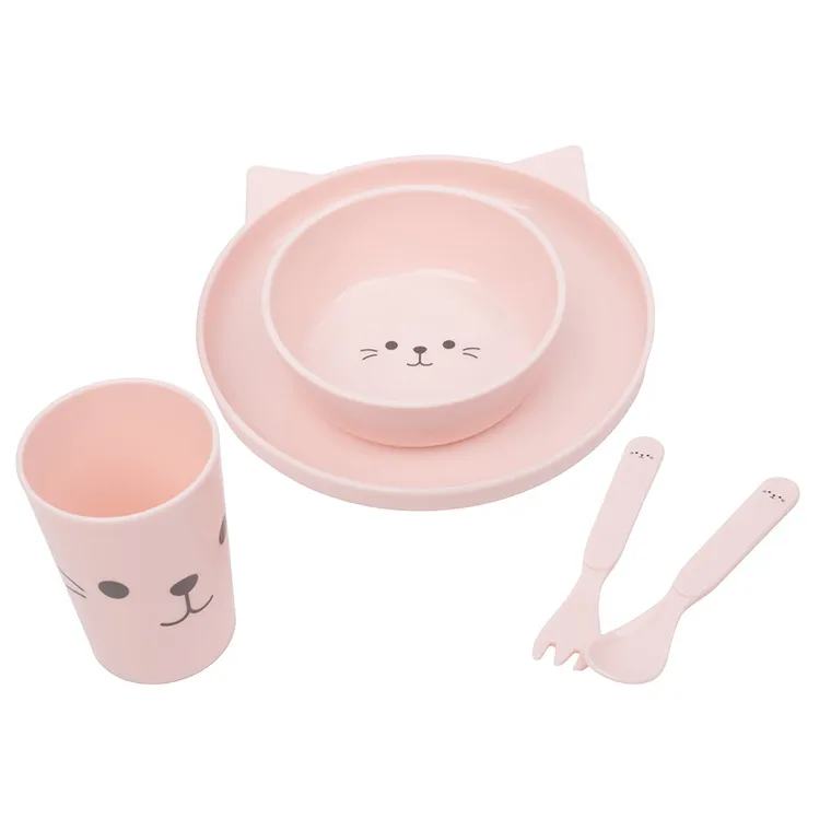 Smiki, Very Bunny, Kotek, zestaw naczyń plastikowych