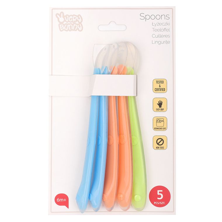 Smiki, Very Bunny, łyżeczki silikonowe, 5 szt.