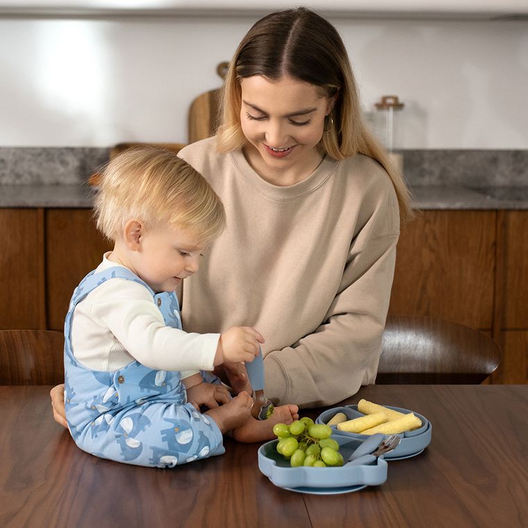 Smiki, Very Bunny, pierwsze sztućce, niebieskie