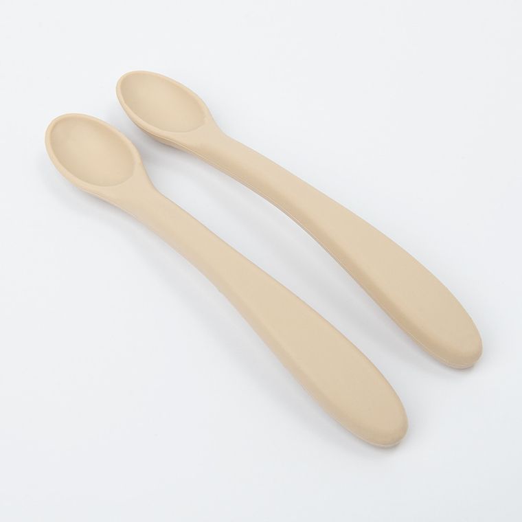 Smiki, Very Bunny, silikonowe łyżeczki, beżowe, 2 szt.