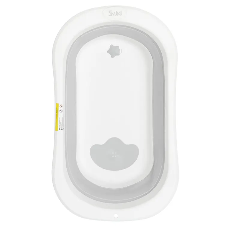 Smiki, wanienka niemowlęca, składana, biała