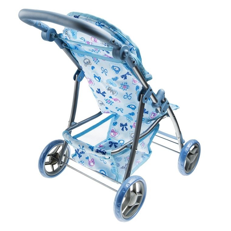 Smiki, wózek spacerowy dla lalek, niebieski