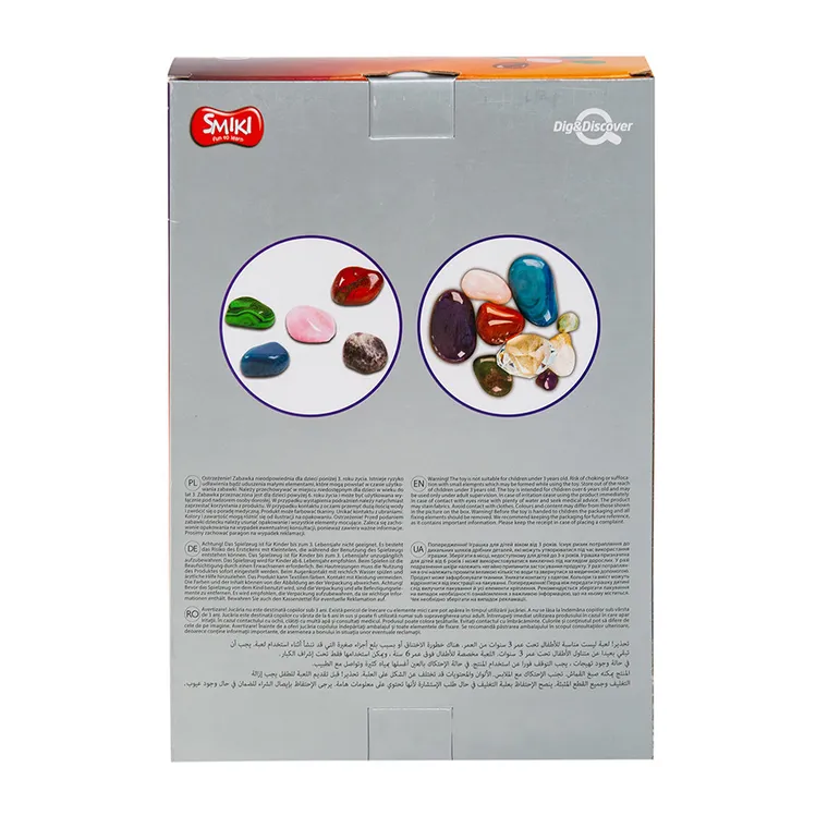 Smiki, Wykopaliska, kamienie szlachetne, zestaw naukowy