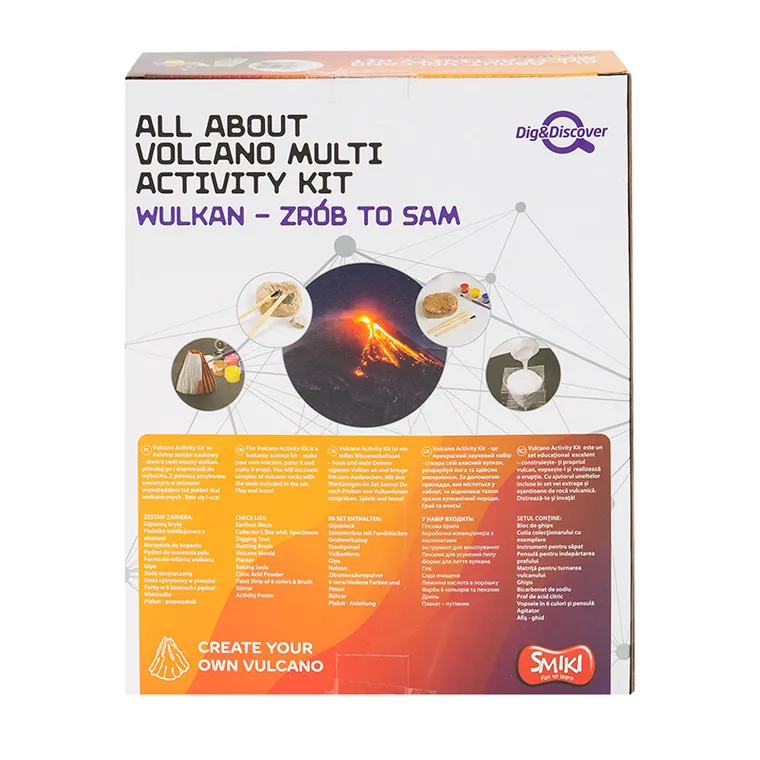Smiki, Wykopaliska, wulkan, zestaw naukowy