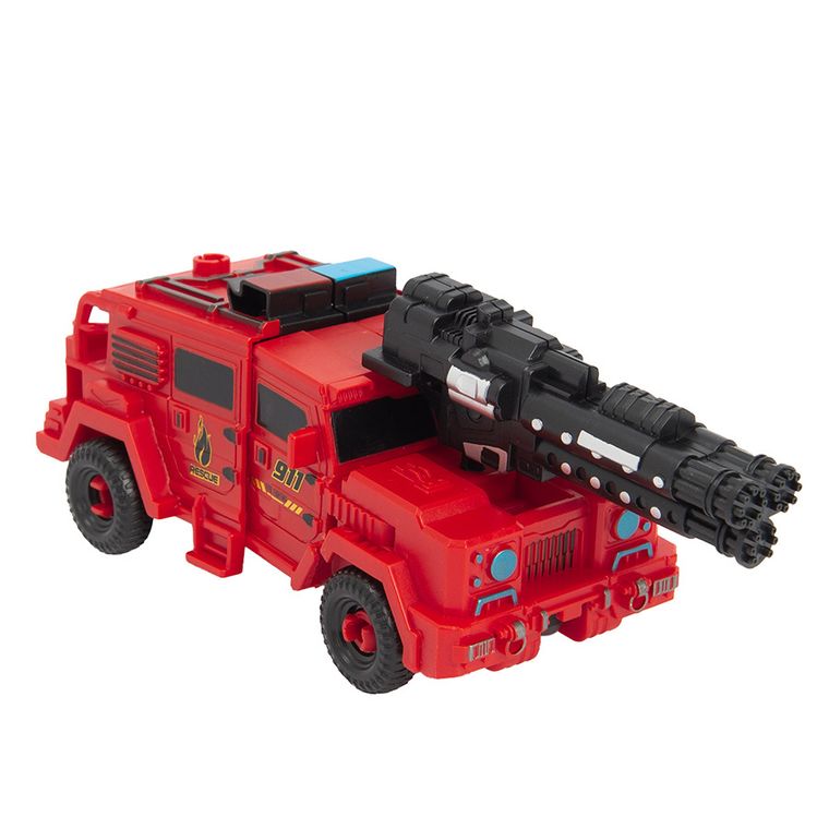 Smiki, X-Warrior, samochód, robot transformujący, czerwony