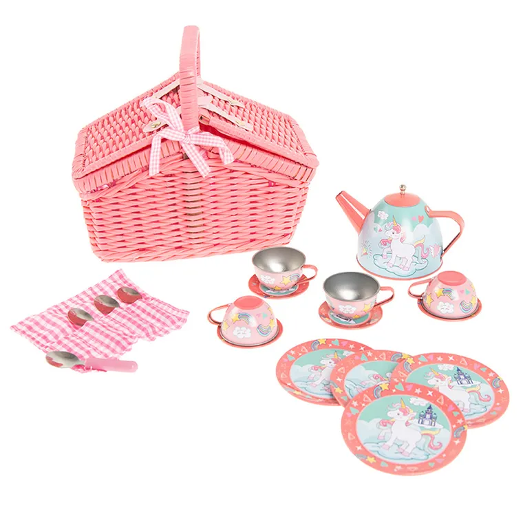 Smiki, zestaw piknikowy, serwis do herbaty, 18 elementów