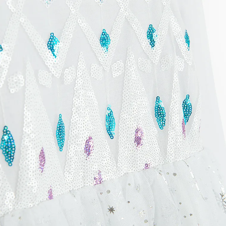 Smiki, Zimowa Księżniczka, sukienka z peruką, strój dla dzieci, 3-4 lata