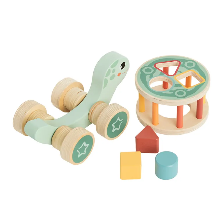 Smiki, Żółw, drewniana zabawka do ciągnięcia