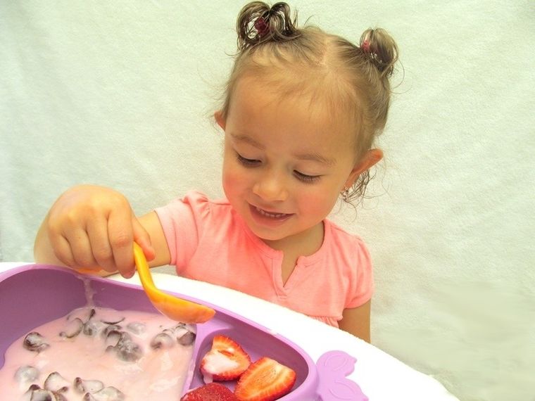 Smily Mia, łyżeczka treningowa, praworęczna, pomarańczowa