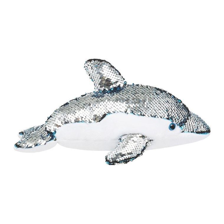 Smily Play, delfin, cekiny, maskotka, niebieska, 32 cm