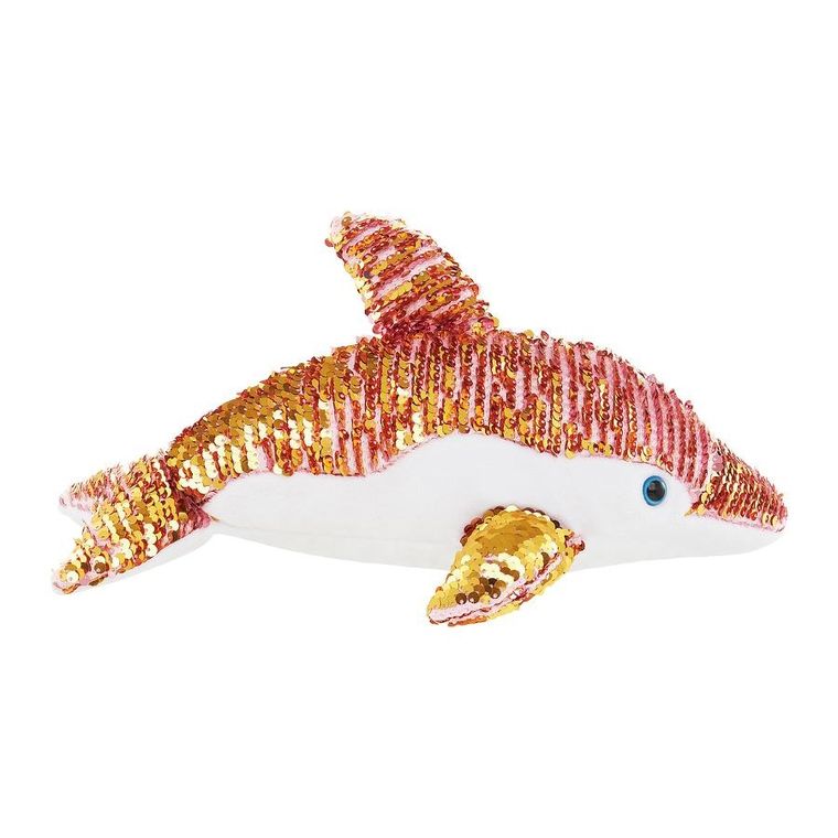 Smily Play, delfin, cekiny, maskotka, różowa