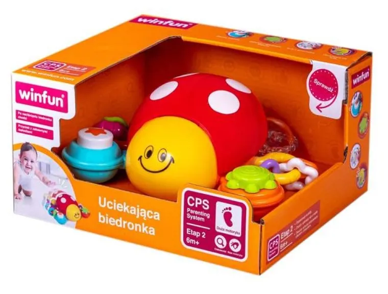 Smily Play, Dogonię Cię Biedroneczko, zabawka niemowlęca z dźwiękiem i grzechotkami