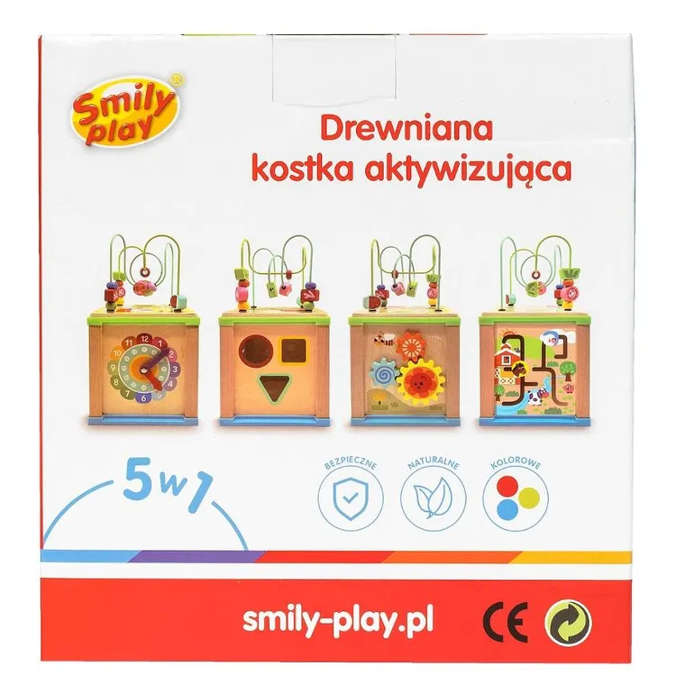 Smily Play, drewniana kostka aktywizująca 5w1