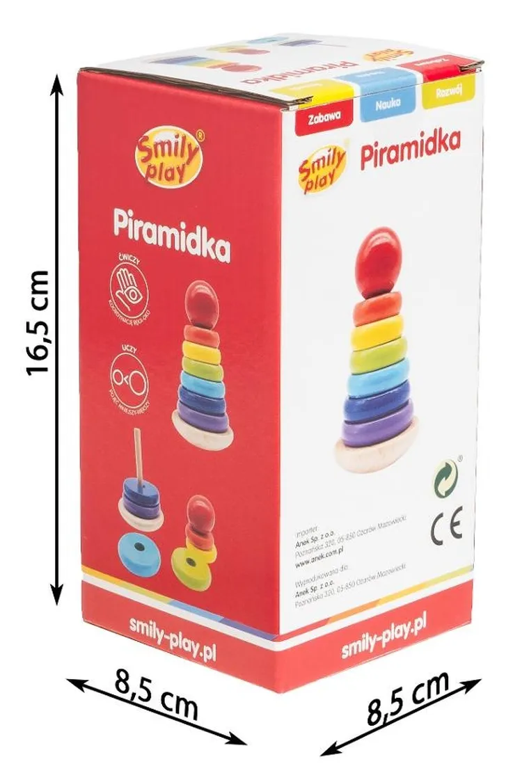 Smily Play, drewniana piramidka, wańka wstańka