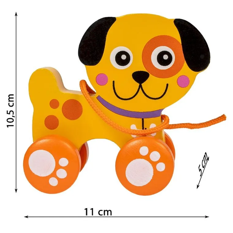 Smily Play, drewniany piesek do ciągnięcia