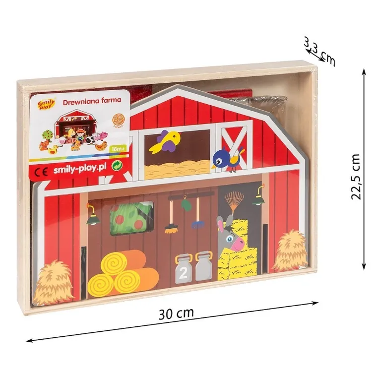 Smily Play, Farma, drewniany domek z figurkami