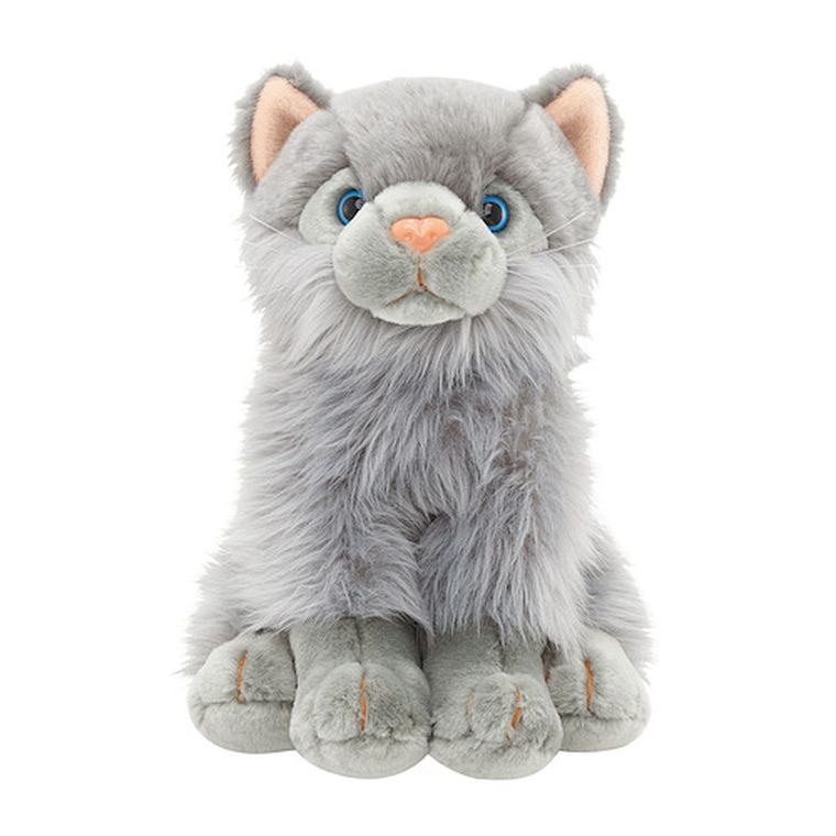 Smily Play, kot siedzący, maskotka, szara