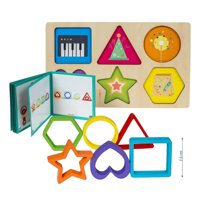 Smily Play, Kształty, drewniana układanka