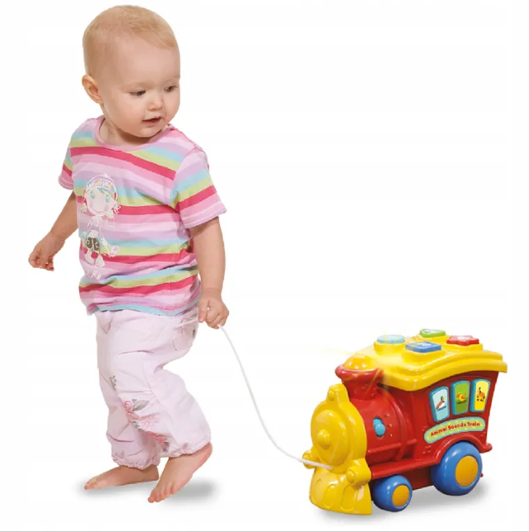 Smily Play, lokomotywa czu czu, zabawka do ciągnięcia