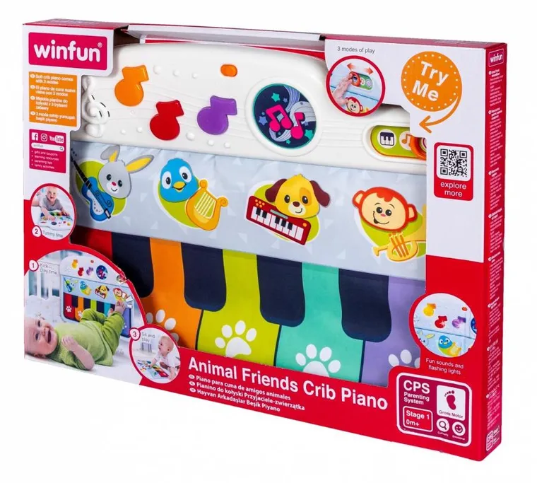 Smily Play, miękknie pianinko na ramę łóżeczka