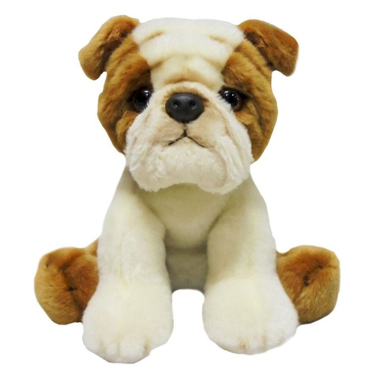 Smily Play, pies bull dog, maskotka, 30 cm