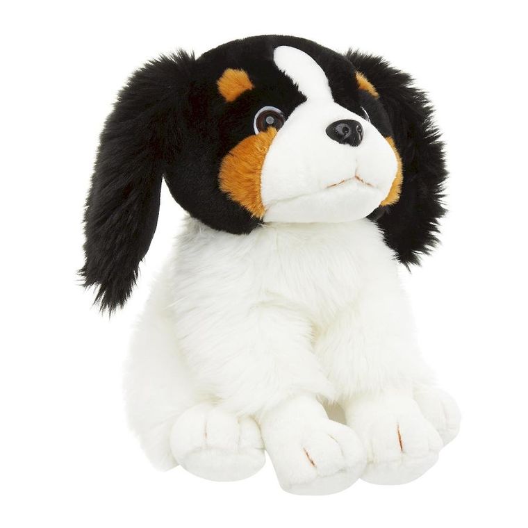 Smily Play, pies siedzący, maskotka, white-brown