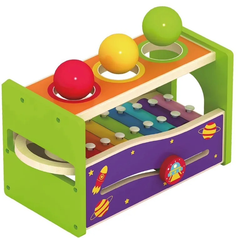 Smily Play, przebijanka drewniana z cymbałkami