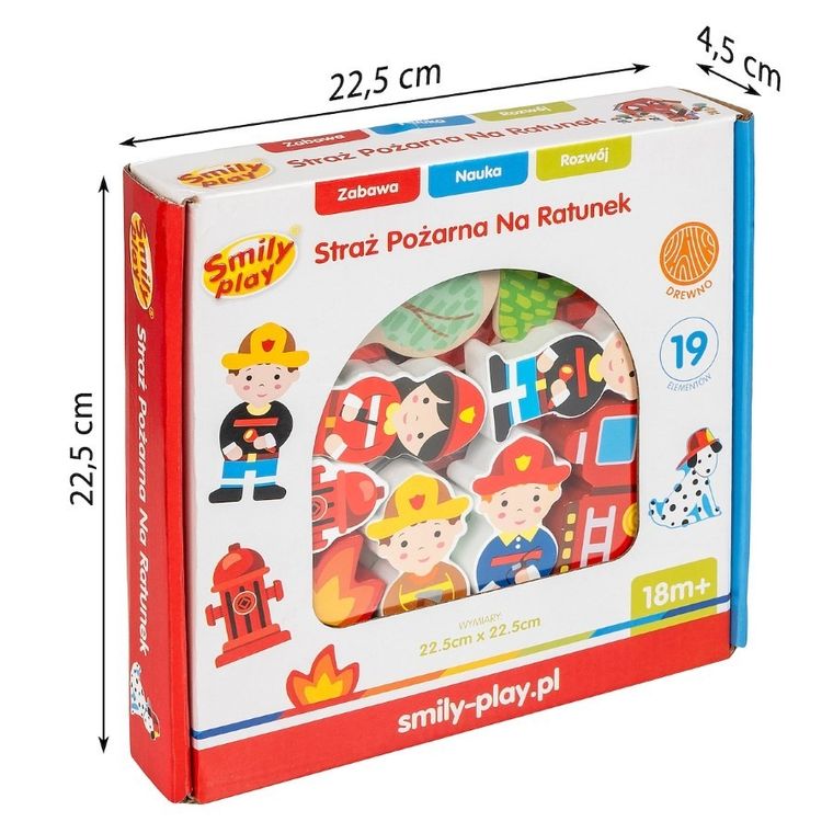 Smily Play, Remiza strażacka, drewniany domek z figurkami