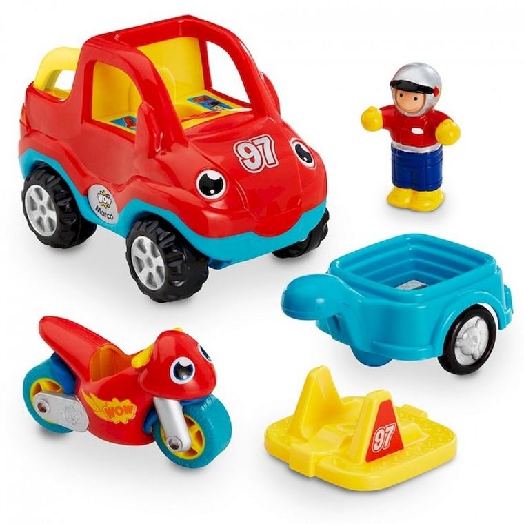 Smily Play, Wow, Marco, figurka, auto z przyczepą i motocyklem