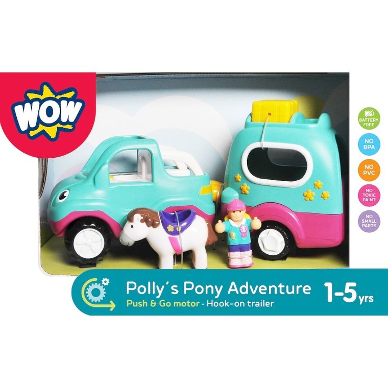 Smily Play, Wow, Polly, figurki i auto z przyczepą dla kucyka