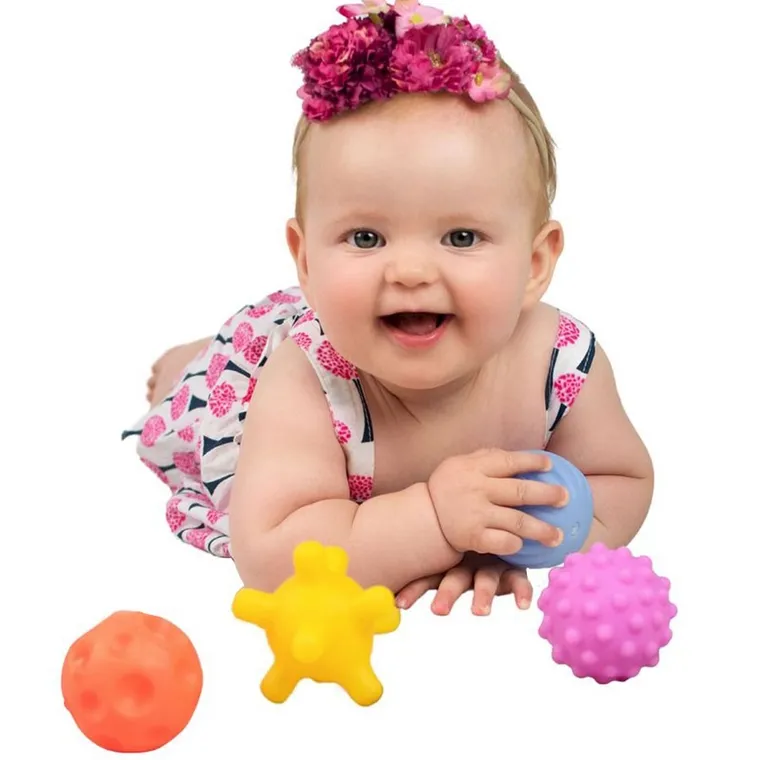 Smily Play, zestaw piłeczek sensorycznych, 4 szt.