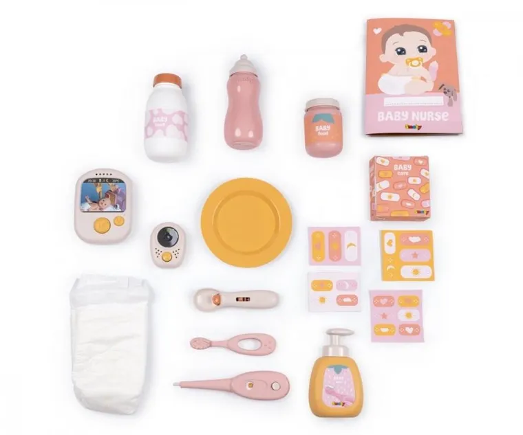 Smoby, Baby Nurse, Kącik opiekunki, interaktywny przewijak dla lalek z akcesoriami