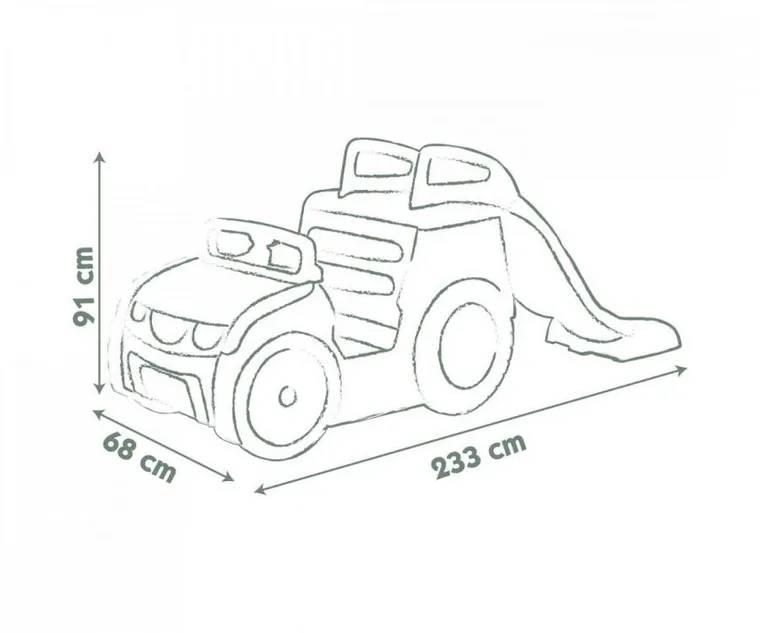 Smoby, Life, Samochód przygód 3w1, zabawka ogrodowa ze zjeżdżalnią